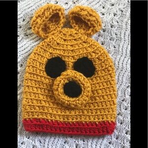 🧡 Handmade Crochet Baby Pooh Bear Beanie Cap Hat